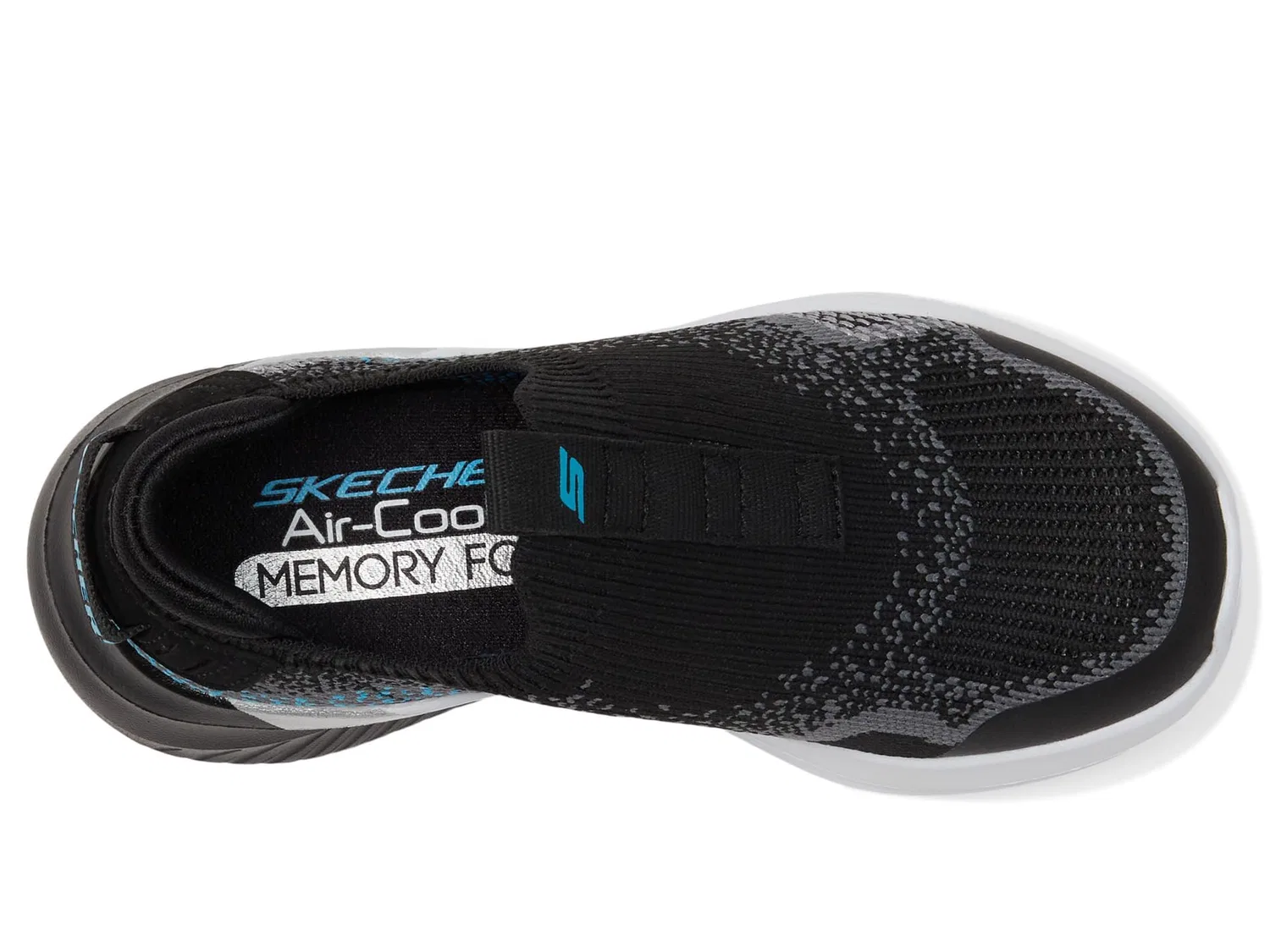 Детские кроссовки для мальчиков с контрастной подошвой Slip Ins Ultra Flex 3.0 Skechers, Black Charcoal — фото 2