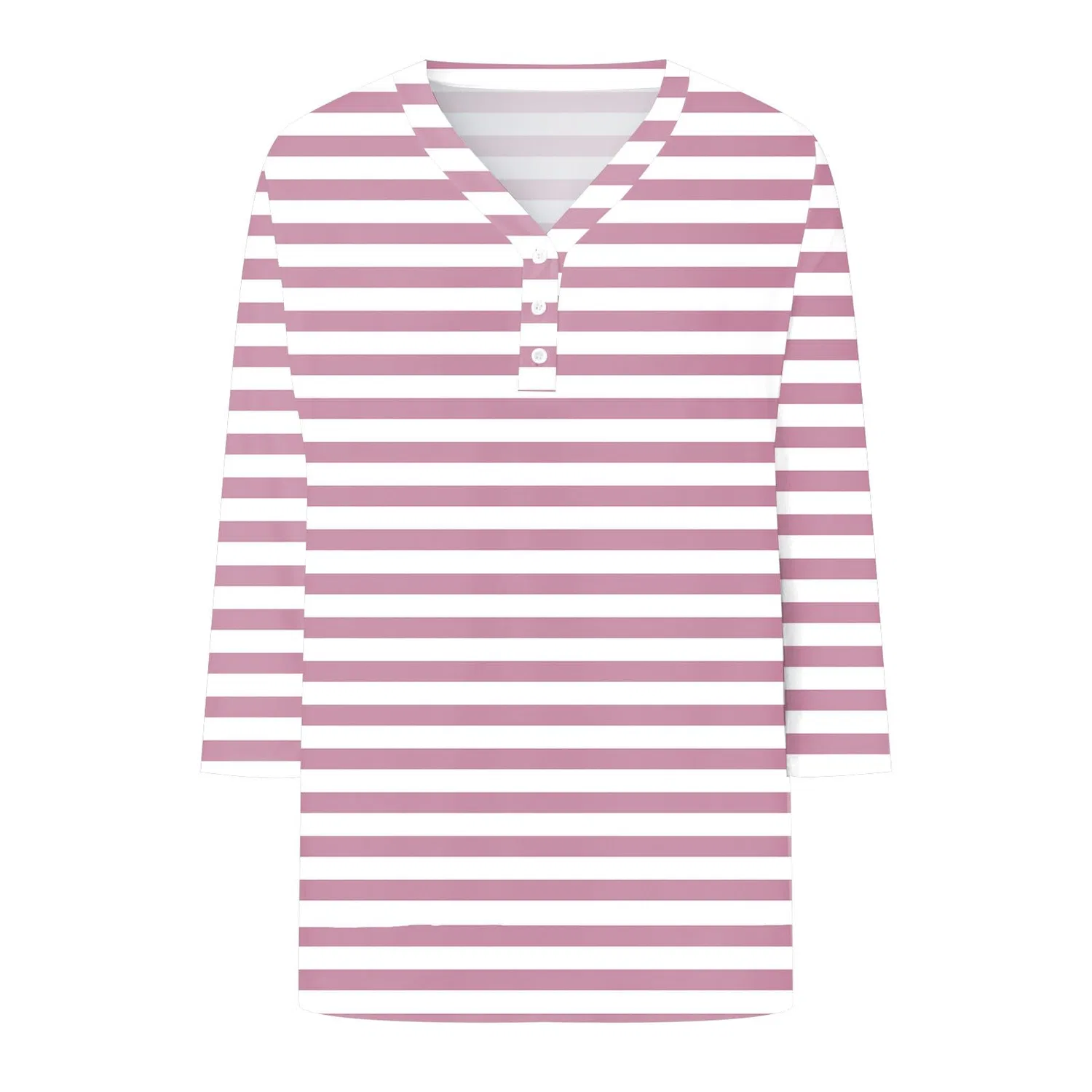 Женская футболка с принтом Plaid Shirt 3/4 Sleeves, E-rose — фото 4