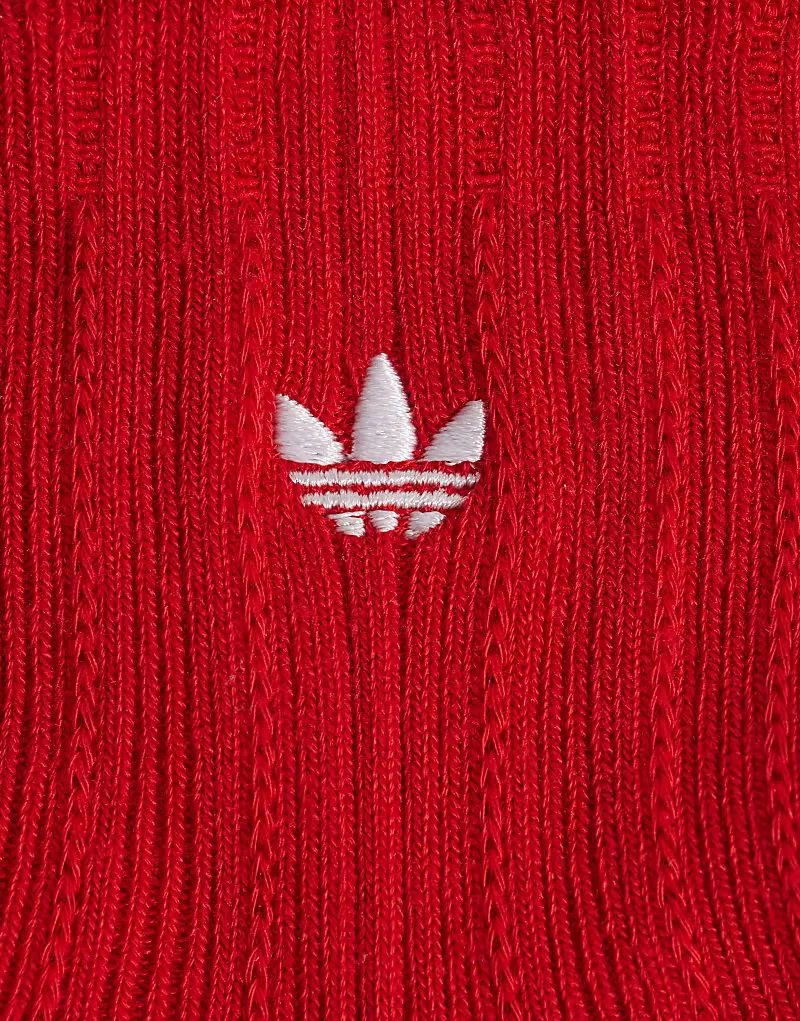 Носки низкие с рюшами 3 шт Adidas Originals, красный/черный/белый — фото 3