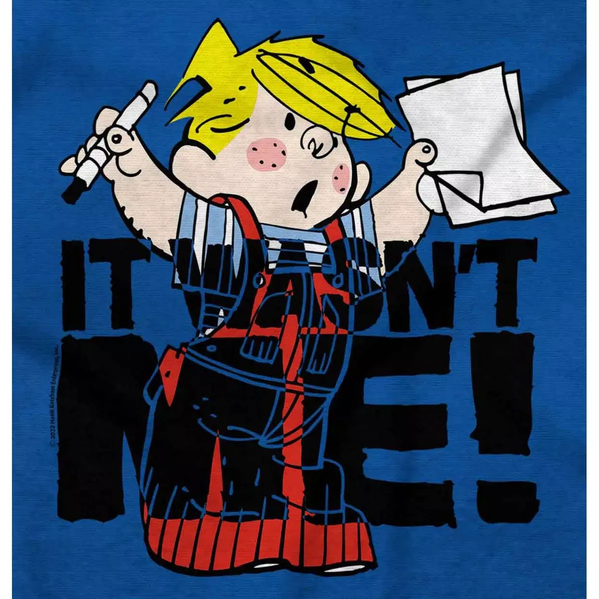Детское боди для мальчиков с коротким рукавом Dennis The Menace Brisco Brands, Royal — фото 2