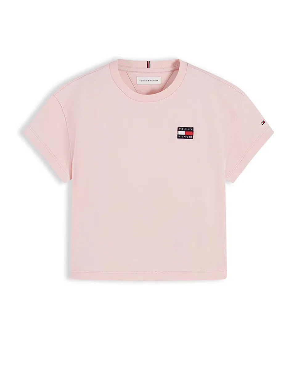Детская футболка с коротким рукавом, Tommy Hilfiger, розовый