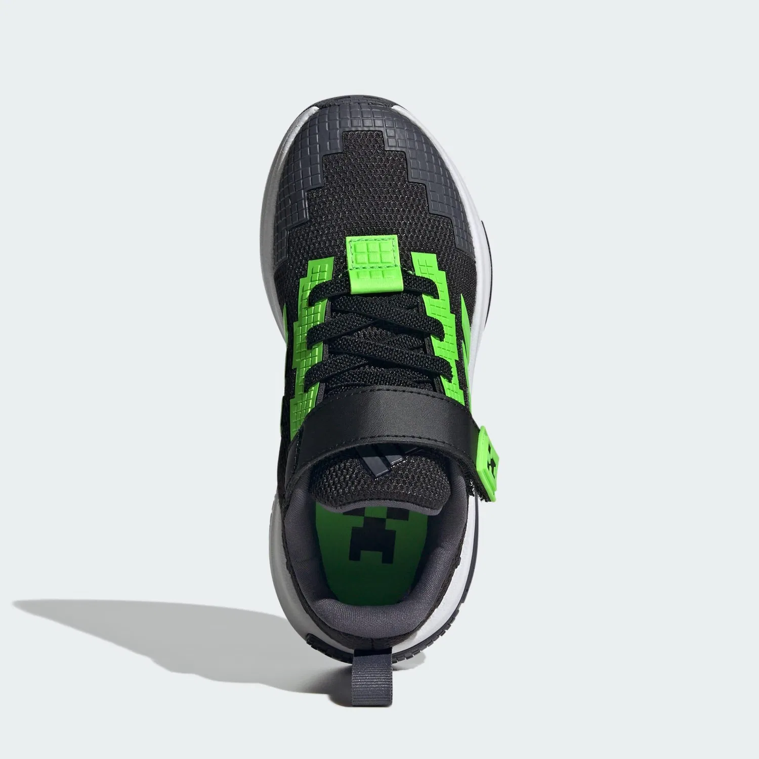 Детские кроссовки с шнуровкой Minecraft Pro Adidas, Schwarz Weiss Dunkelgrau — фото 3