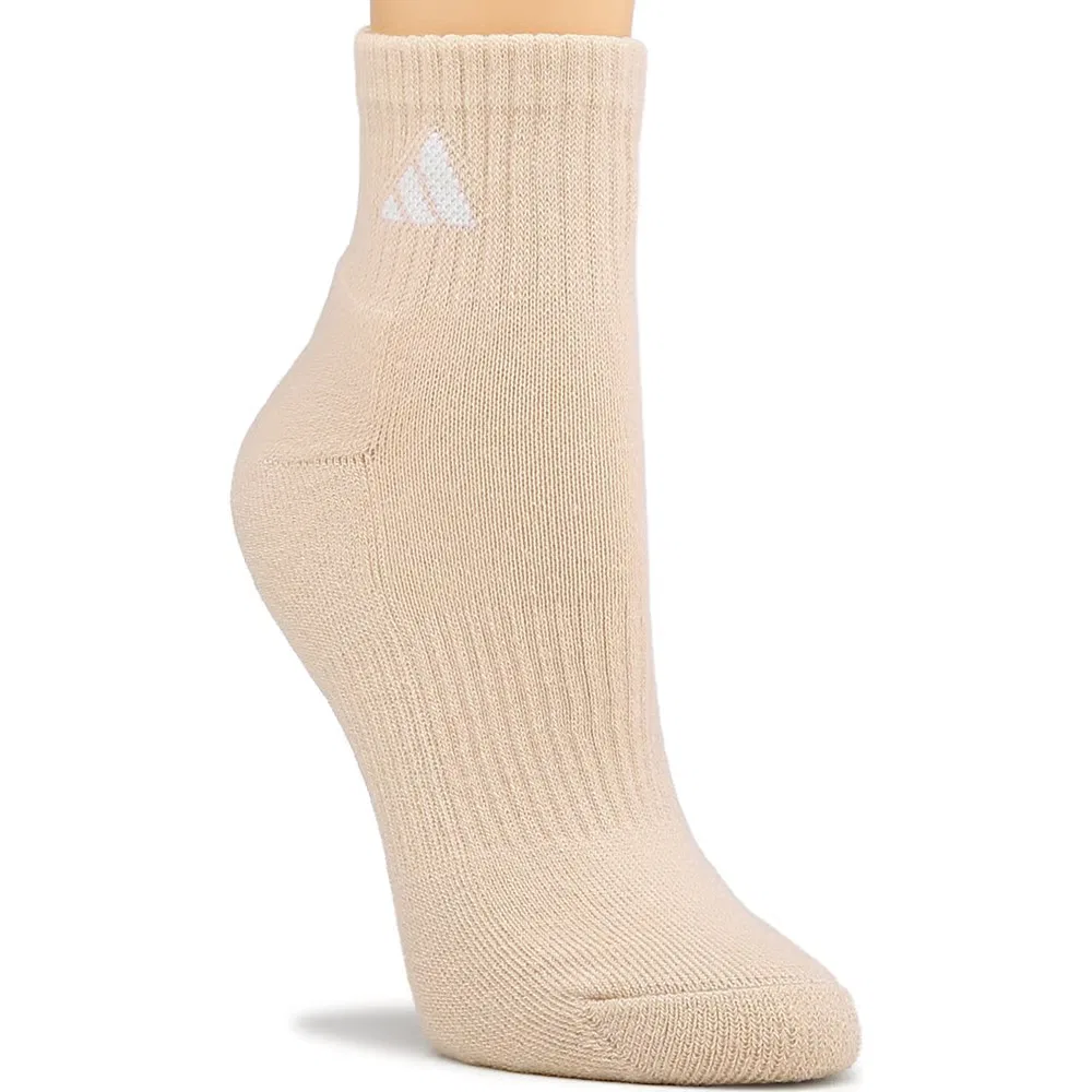 Женские спортивные носки до щиколотки комплект из 6 пар Adidas, Beige Assorted — фото 2