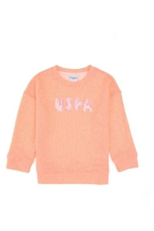 Детские свитшот для девочек с принтом U.S. Polo Assn., Pink