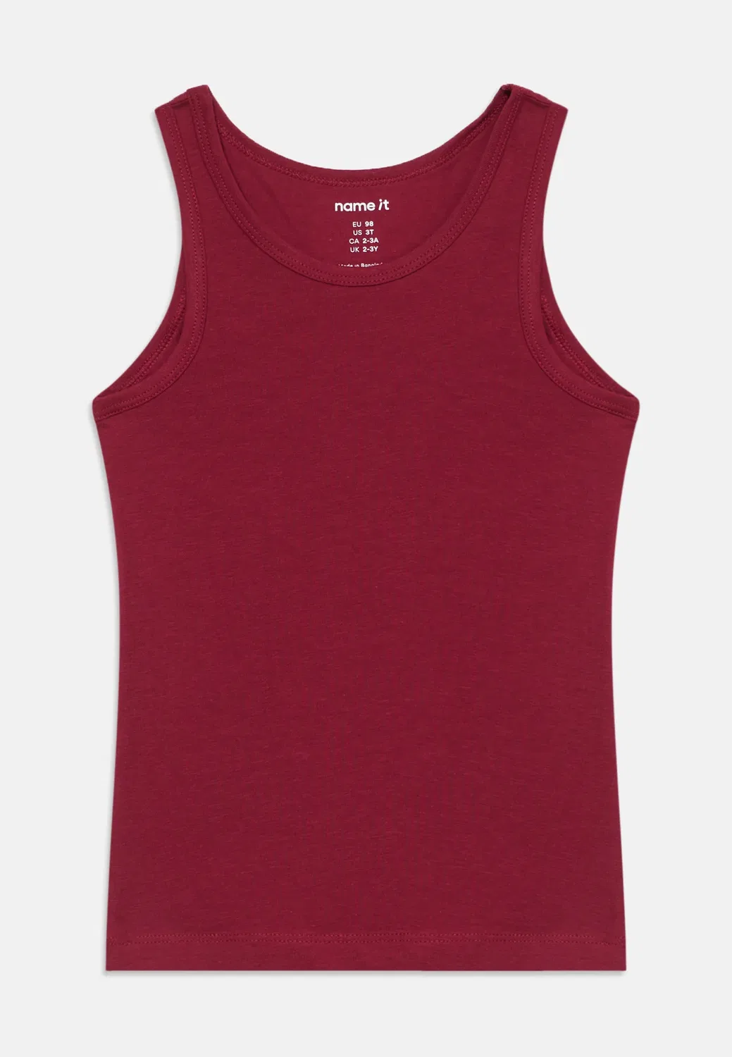 Nmftank cutie heart 2 pack - undershirt Name It, Parfait Pink/Rumba Red — фото 2