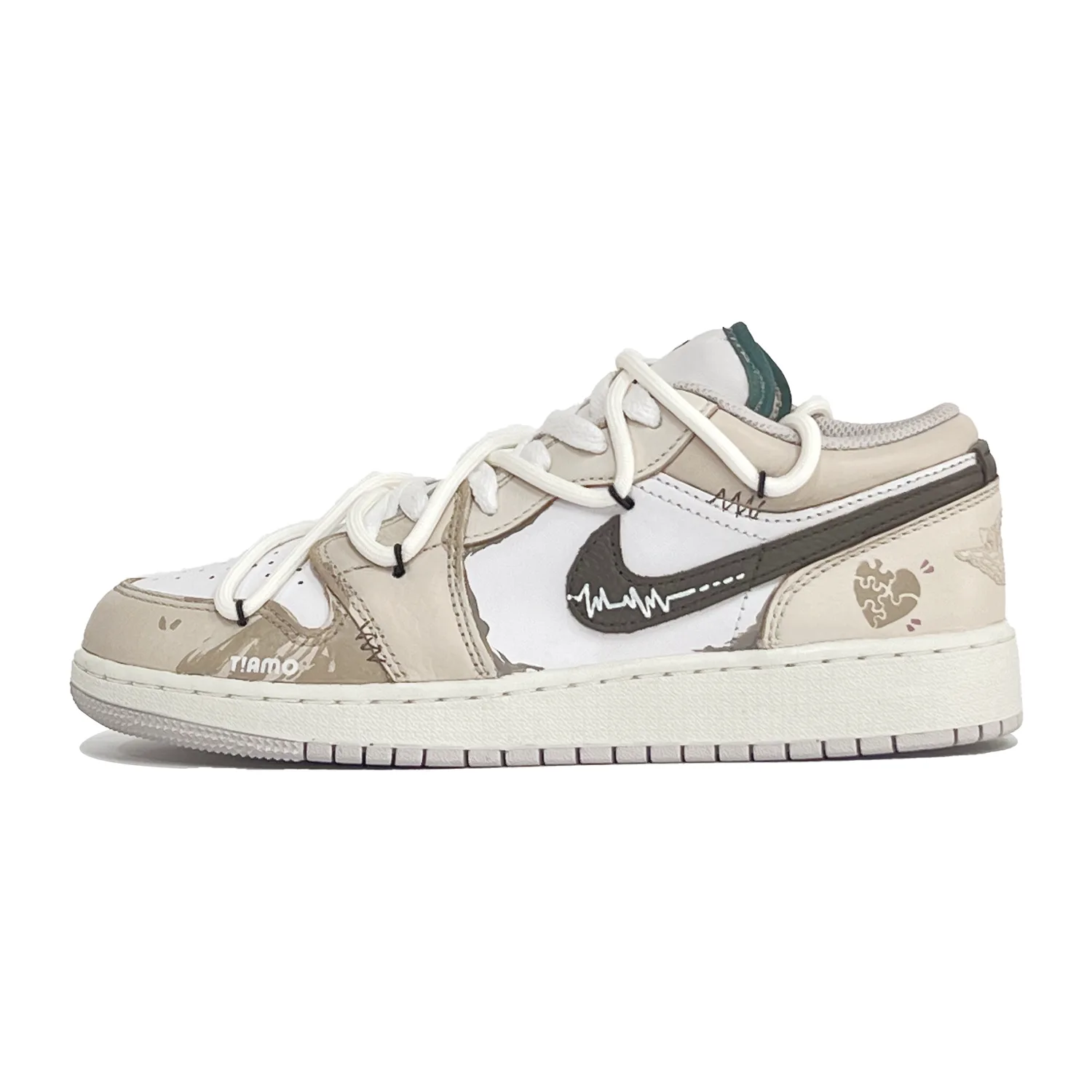 Air 1 Low SE Leather Slip Resistant Abrasion Resistant низкие Jordan, хаки