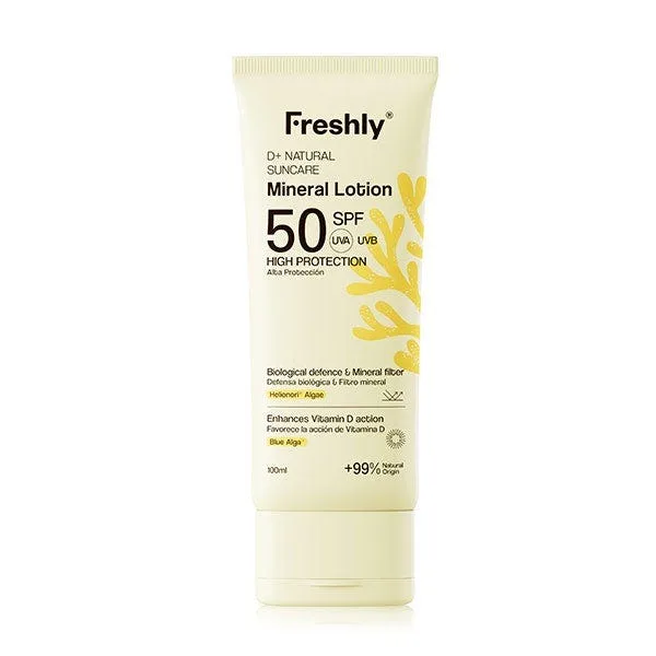 Крем для лица SPF50 FRESHLY COSMETICS Натуральный минеральный солнцезащитный D+