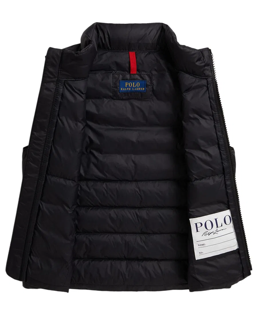 Стеганый жилет с воротником-стойкой The Colden Polo Ralph Lauren, Polo Black — фото 3