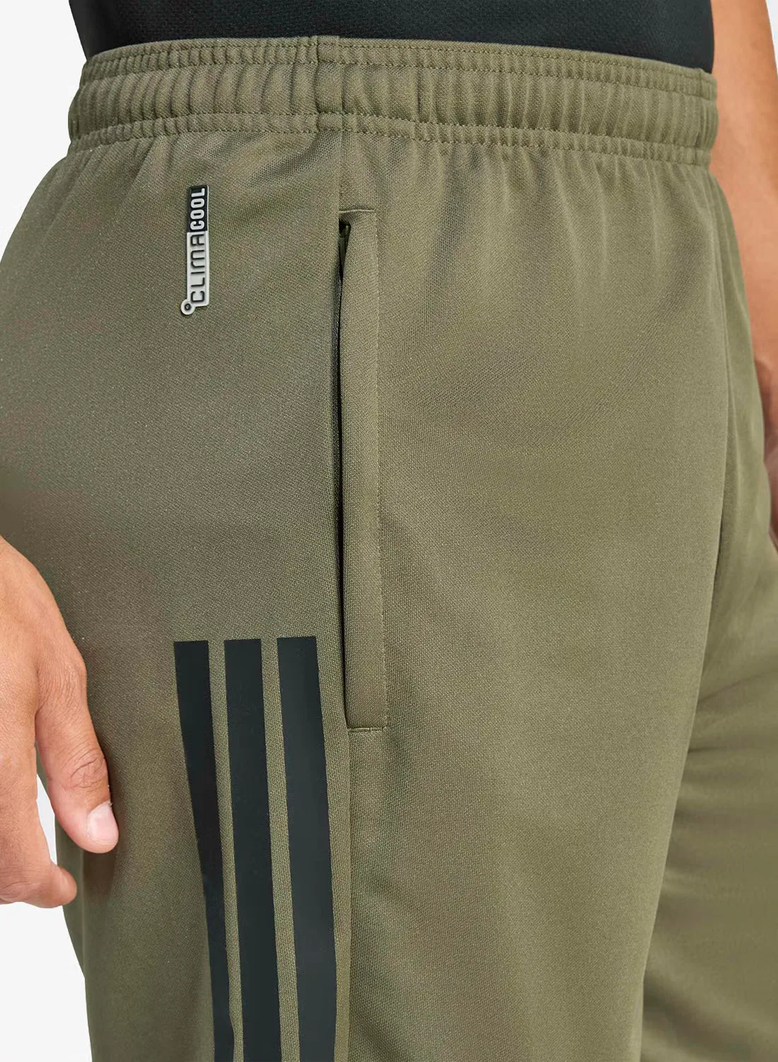 Шорты с технологией Climacool Sereno Cut 3-Stripes Adidas, оливковый — фото 3