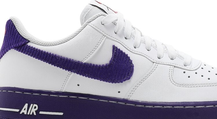 Кроссовки Nike Air Force 1 '07 LV8 EMB 'White Court Purple', белый — фото 3