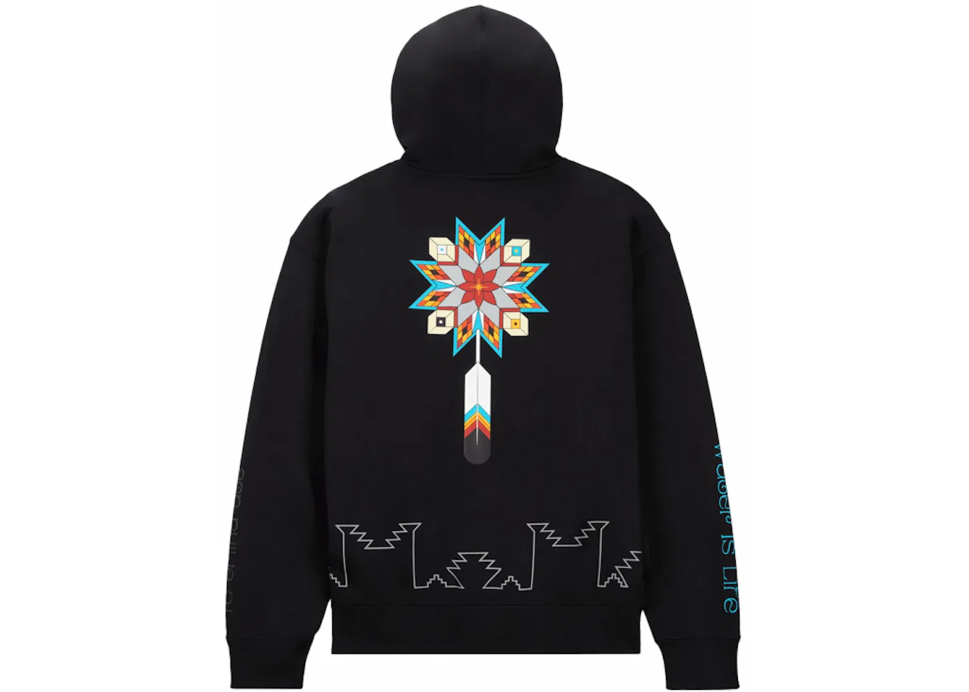 Мужское худи с принтом L/S Max90 Fleece Hoodie Nike, Black — фото 2