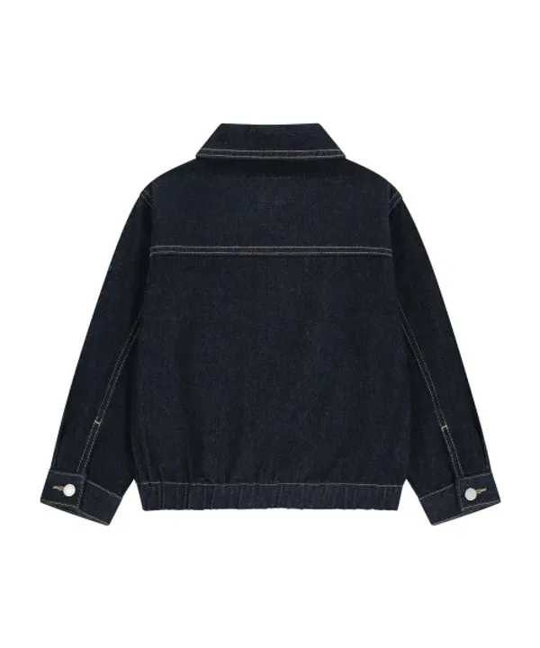 Джинсовая куртка Kids Classic Logo Zip-Up, dark blue, Marithé Kids — фото 3