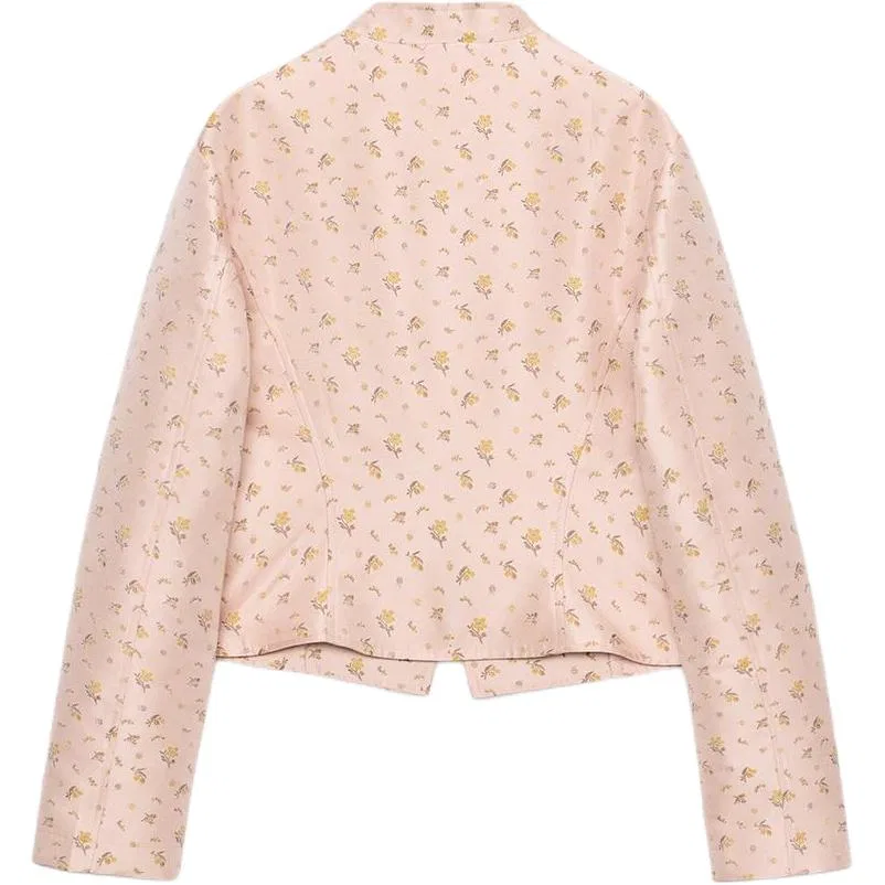 Женский костюм с воротником-стойкой, приталенный Business Suits, ZARA, Earth Gray Pink — фото 3