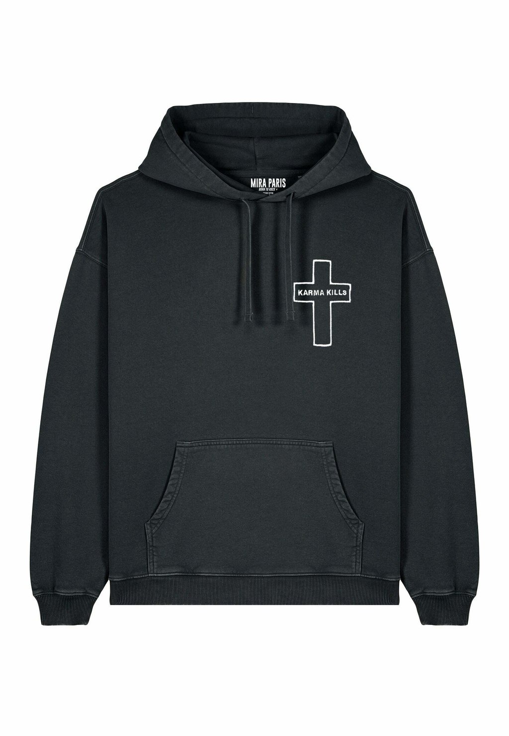 

Толстовка KARMA KL BACK EMBROIDERY UNISEX VINTAGE - Hoodie Mira Paris, цвет Black Denim