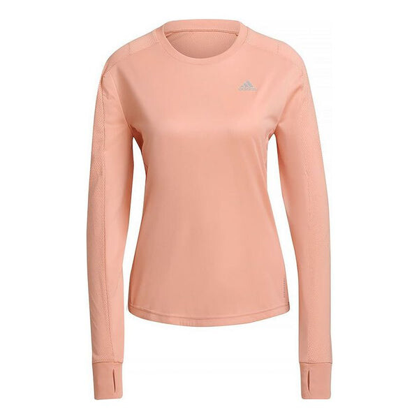 

Футболка (WMNS) Adidas Training Sports Running Long Sleeves Pink Red T-Shirt, розовый