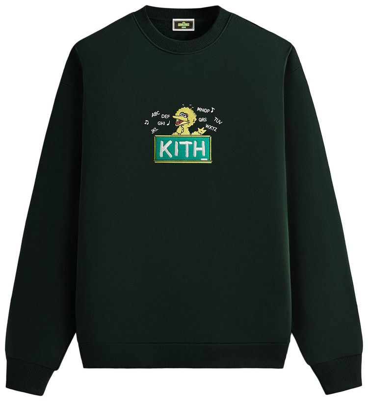 

Свитшот Kith x Sesame Street Big Bird Nelson, зеленый