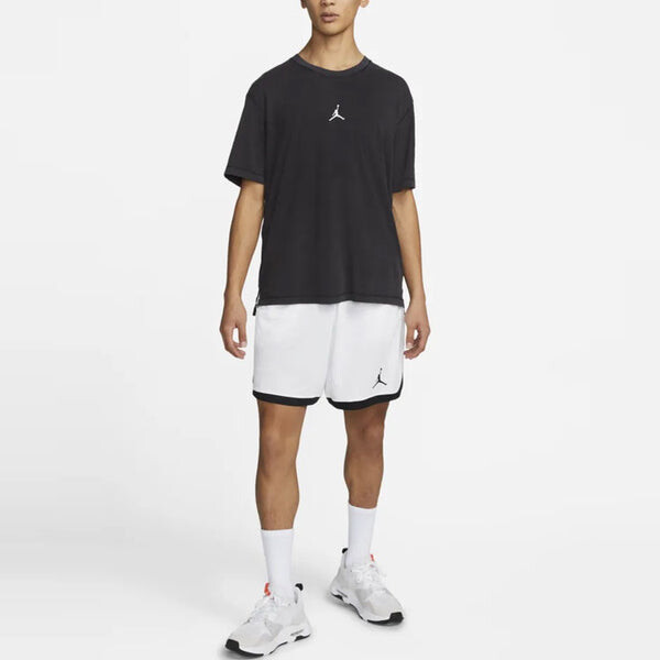 Футболка Men's Air Jordan Logo Printing Sports Pullover Round Neck Short Sleeve Black T-Shirt, черный — фото 3