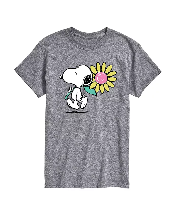 

Мужская футболка с коротким рукавом Peanuts Snoopy Spring Flower AIRWAVES, серый
