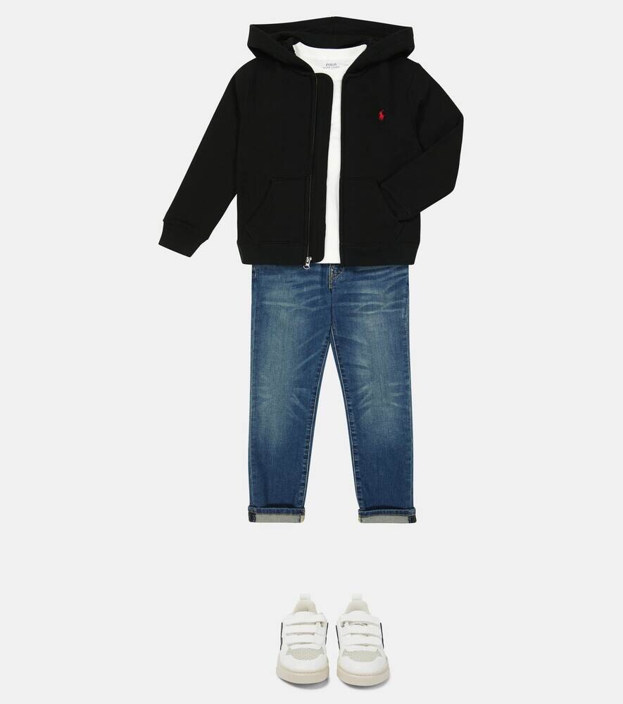Толстовка с капюшоном из смесового хлопка на молнии Polo Ralph Lauren, черный — фото 2