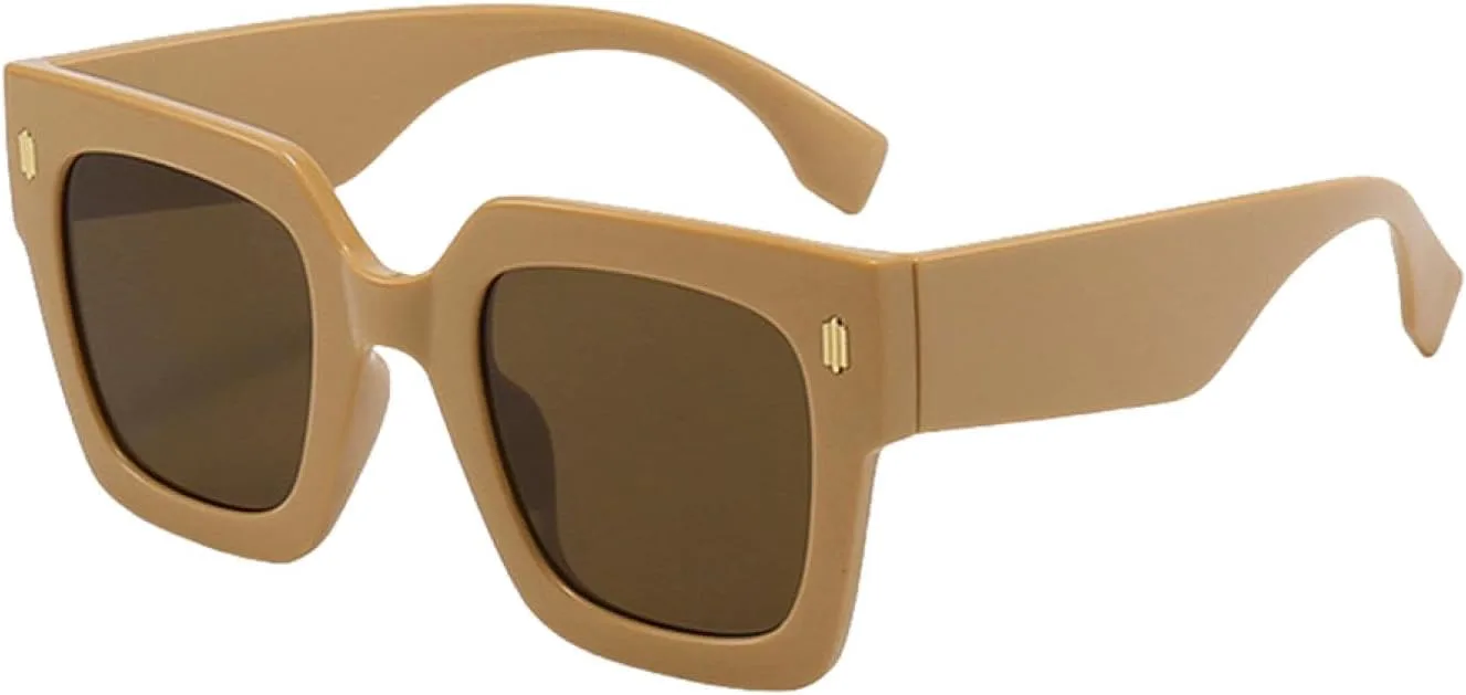 

Классические роскошные солнцезащитные очки в крупной оправе для женщин и мужчин, модные, винтажные, популярные, с защитой от УФ-излучения UV400 TYUVIVO, C7