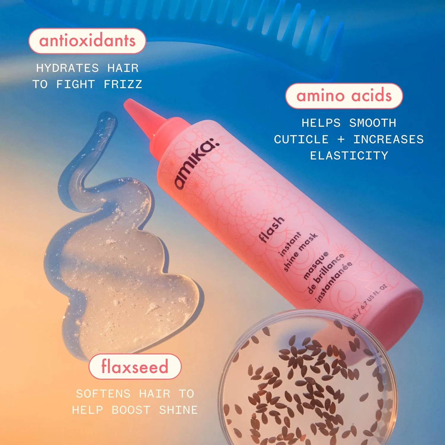 Маска для волос Amika Flash Instant Shine Mask 200 мл — фото 3
