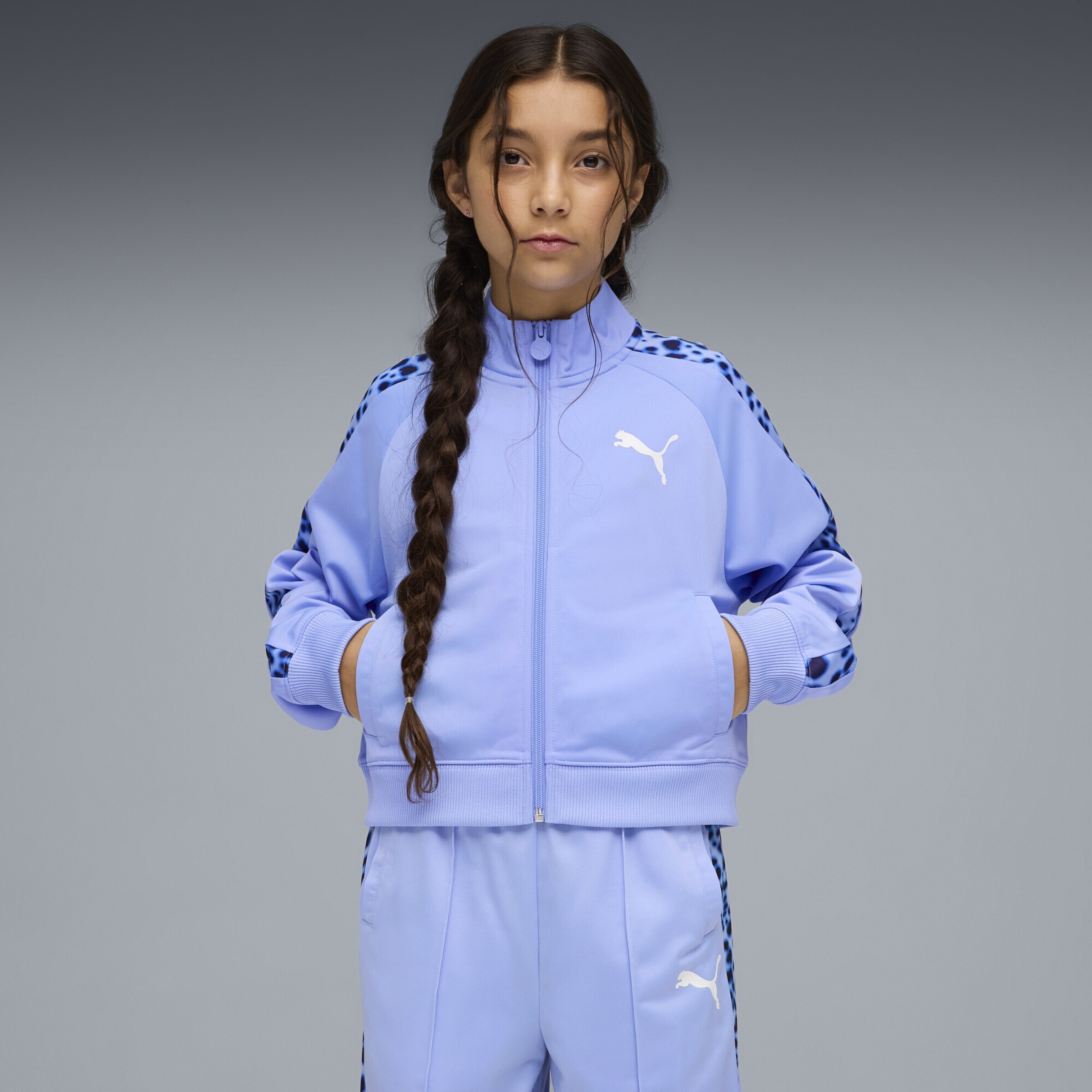PUMA Спортивная куртка 'T7' в фиолетовом цвете — фото 3