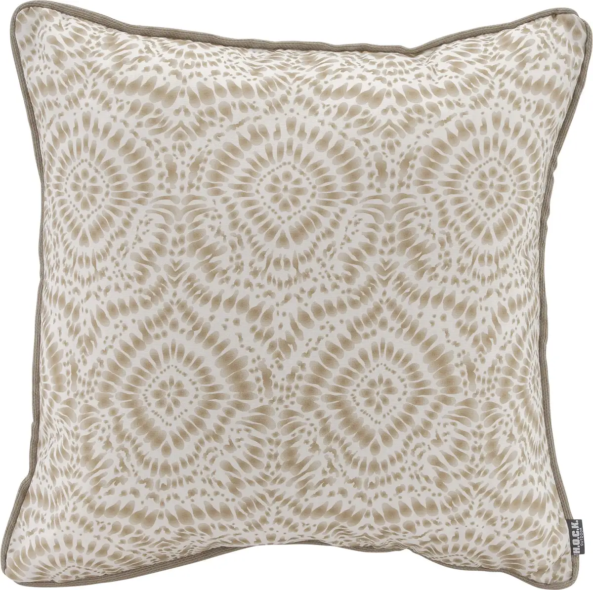

Х.ОК.К. Подушка декоративная "Badu Batik Steel Outdoor", с окантовкой, чехол с наполнителем, 1 шт H.O.C.K. 50х50 см, цвет natur/beige + gemustert