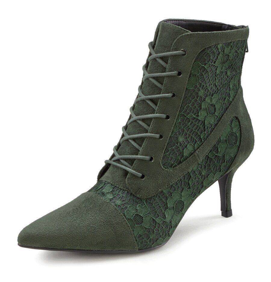 Ботильоны на шнуровке LASCANA, Dark green