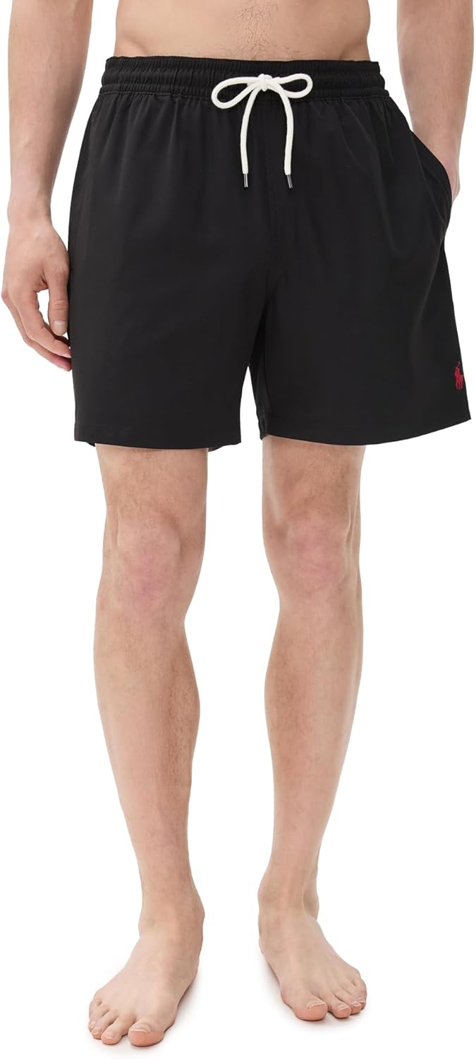 

Мужские плавки Polo Ralph Lauren из эластичного полиэстера Traveler 6 дюймов, Polo Black