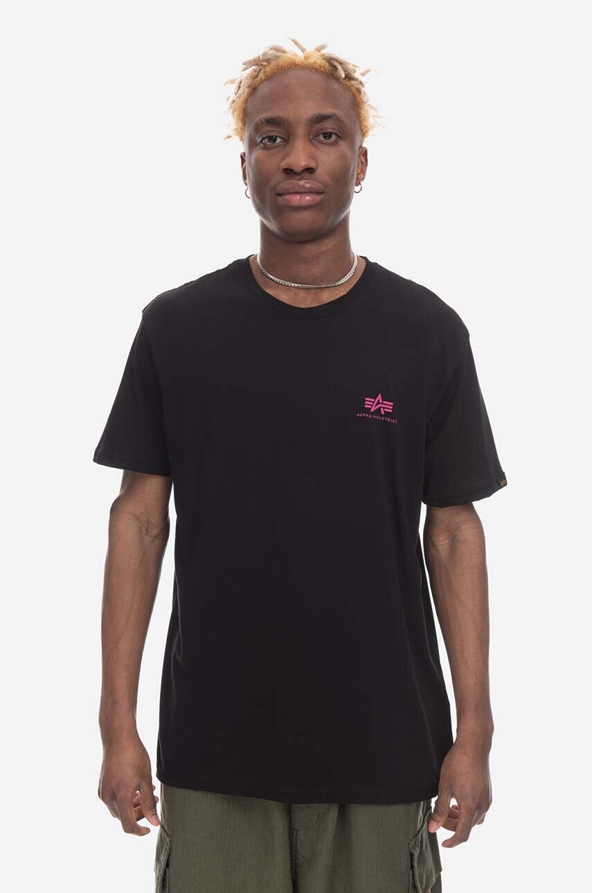 

Футболка Cotton с простым логотипом Alpha Industries, черный