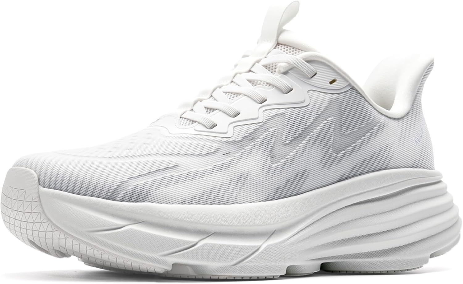 

Мужские кроссовки на шнуровке без застежек для ходьбы, с амортизирующей подошвой, удобные, нескользящие, для бега, тенниса, тренировок в спортзале, спортивные модные кроссовки SwiftPlush Allswifit, белый