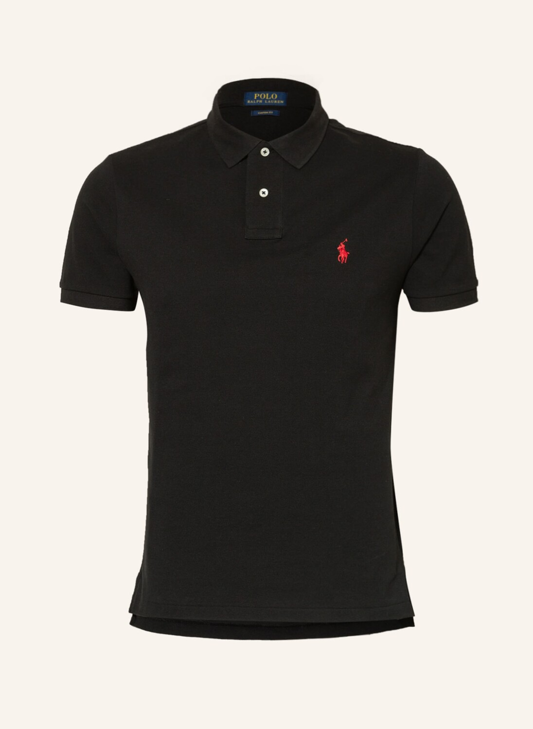 

Рубашка-Поло из пике на заказ узкого кроя Polo Ralph Lauren, черный