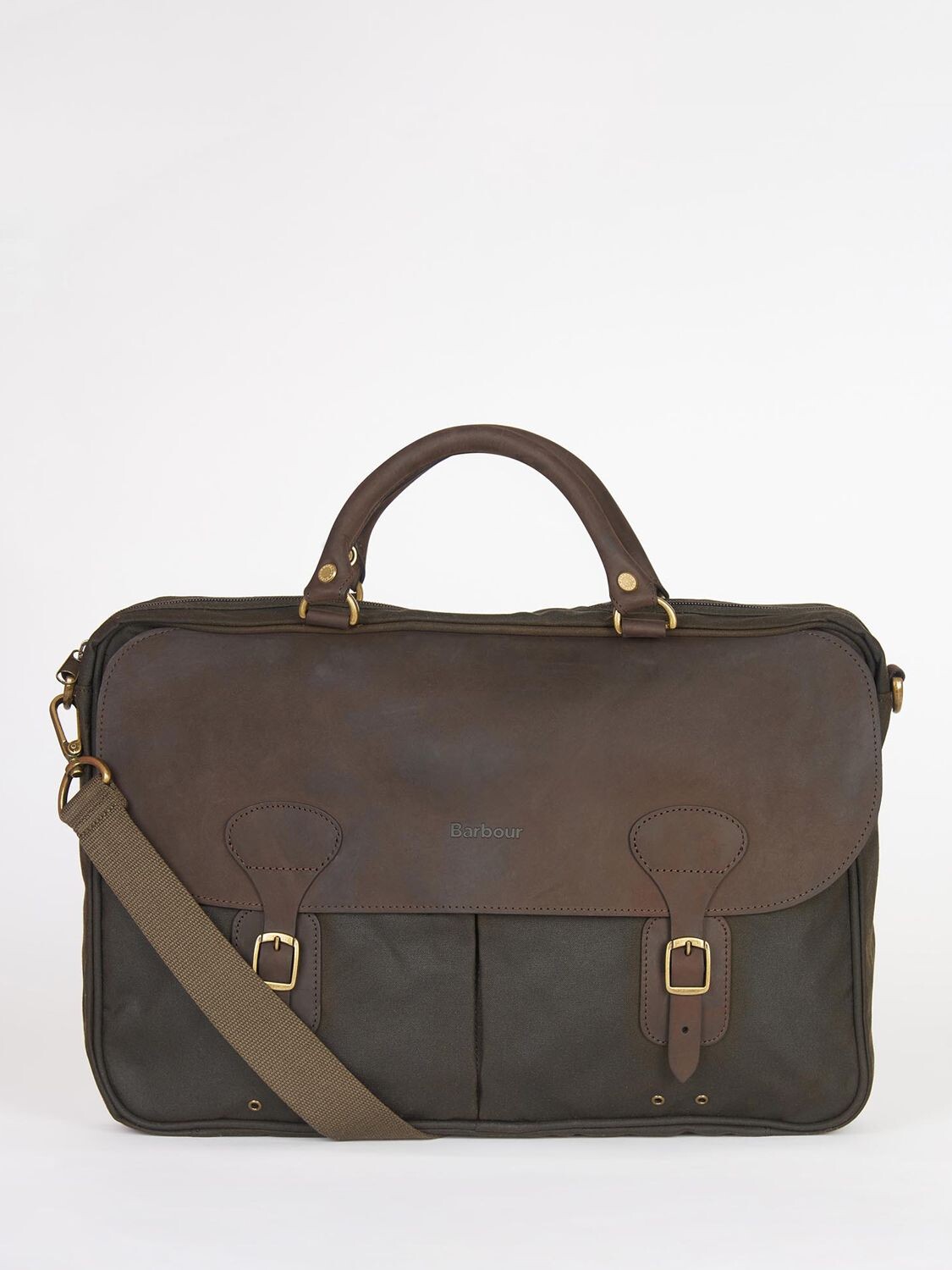 

Сумка Barbour Wax с отделкой из хлопка и кожи, оливковая