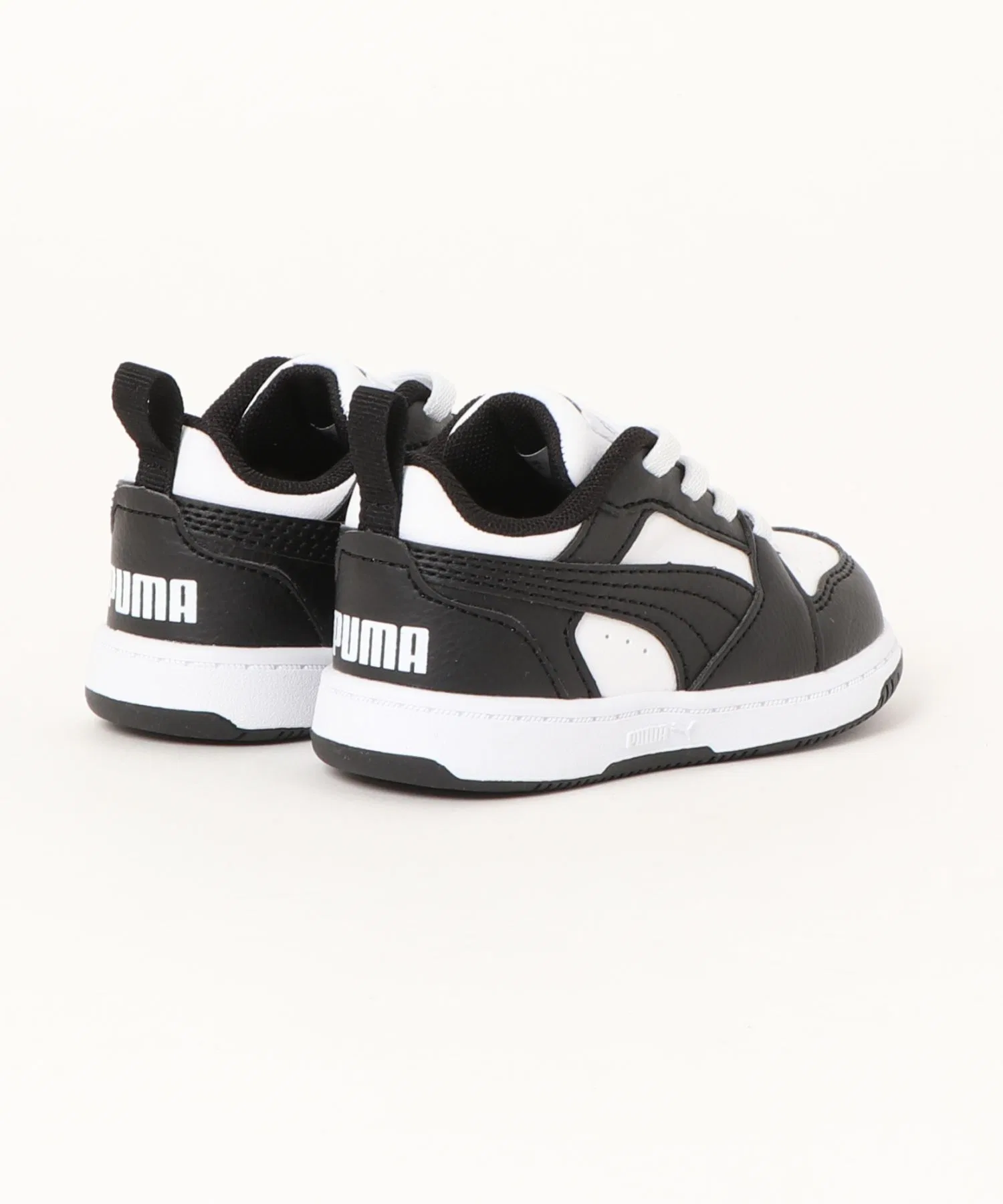 Детские кроссовки PUMA Rebound V6 Low для малышей бело-чёрные — фото 2