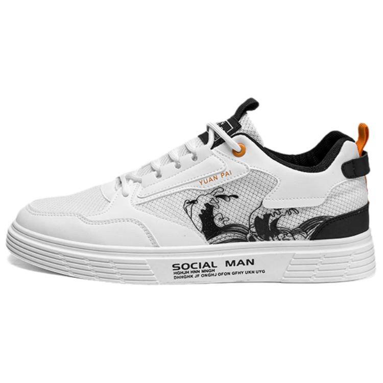 

LONGDUIZHANG Мужские беговые кроссовки YCGR301-1 белый черный [повседневные универсальные], цвет YCGR301-1 White Black[Casual Versatile]