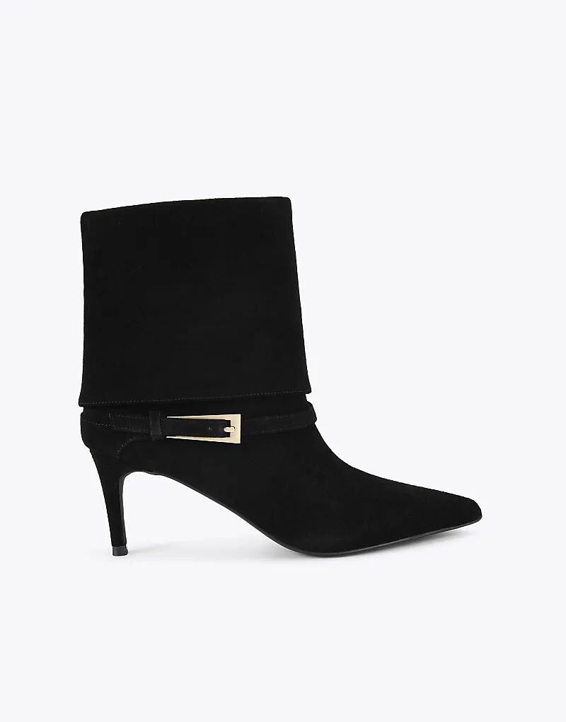 Ботильоны KG Kurt Geiger Trinity средней высоты из черной замши