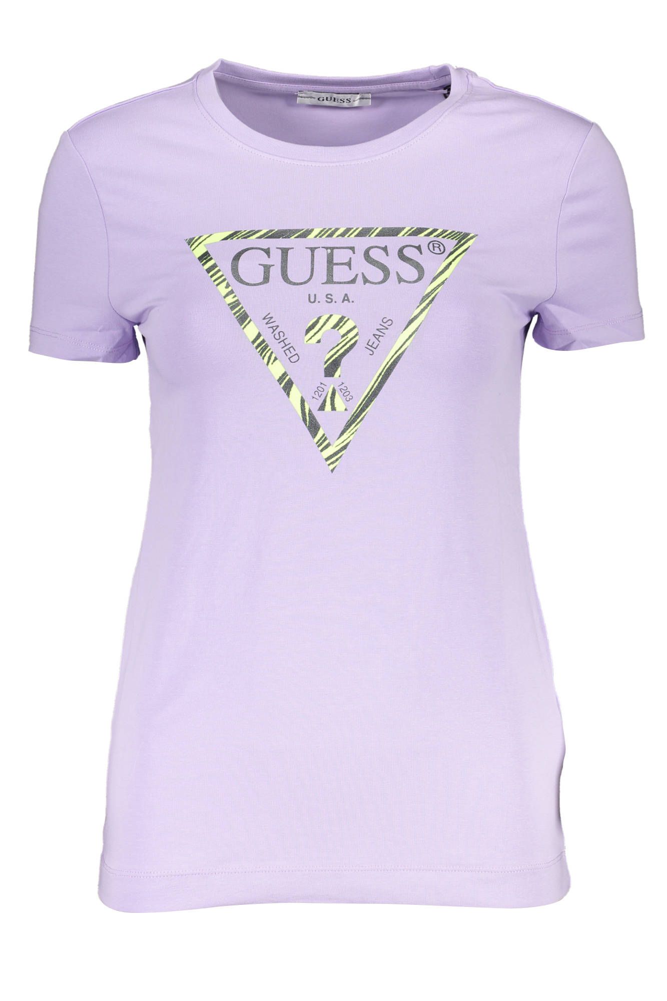 

Женская футболка из фиолетового хлопка Guess Shoes