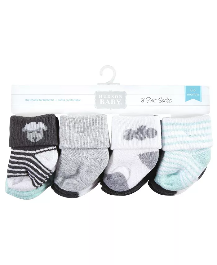 Махровые носки Hudson Unisex из хлопковой смеси с плюшем для мальчиков Hudson Baby, серый — фото 3