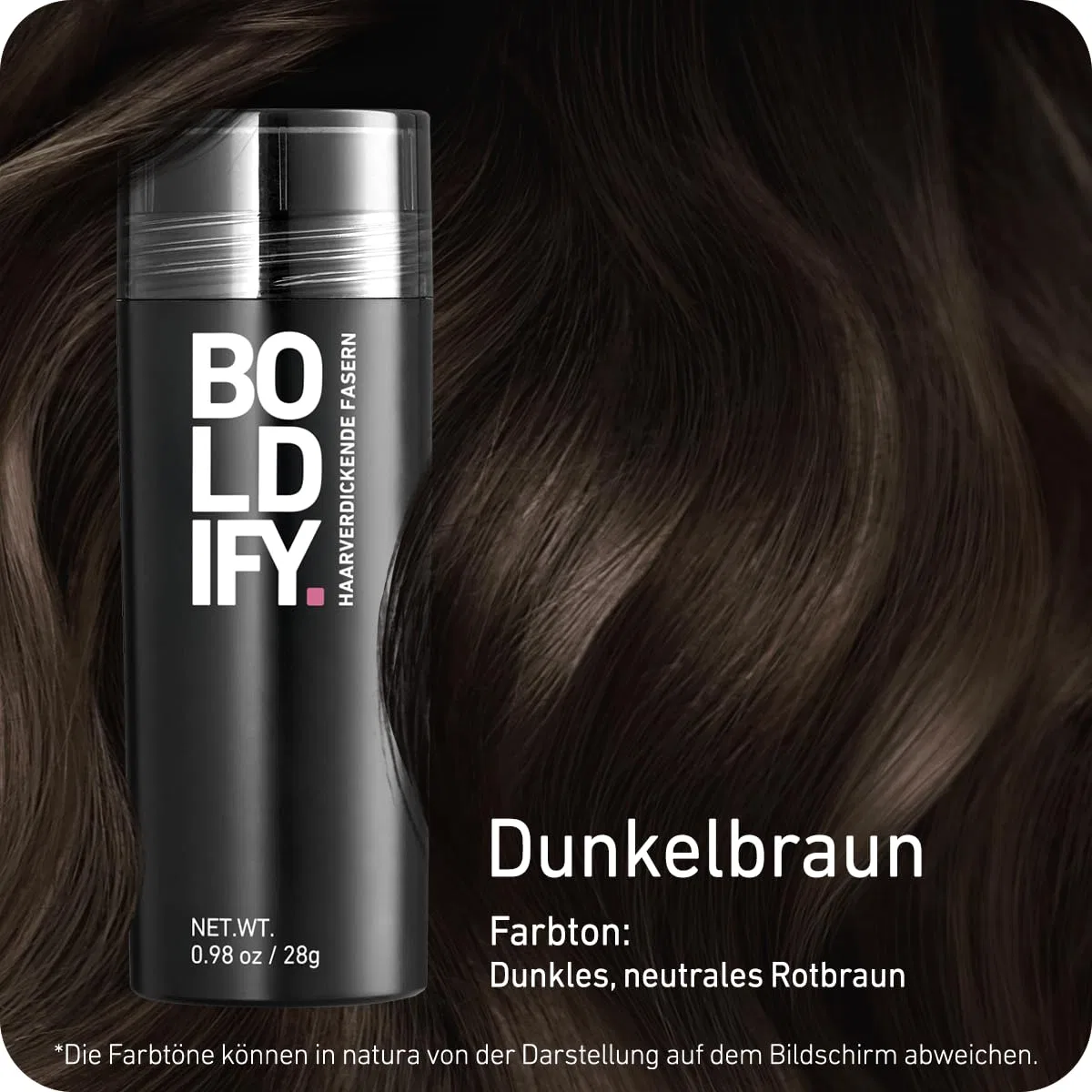 Маскирующие волокна для волос BOLDIFY для истонченных волос Boldify, 2-Dark Brown — фото 4