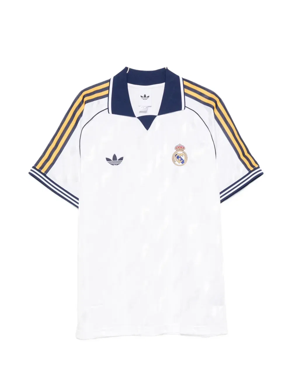 Футболка в полоску Real OG с вышитым логотипом Adidas, белый