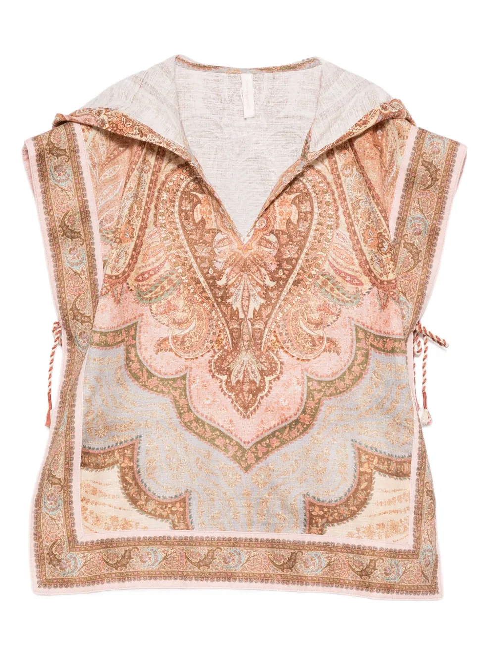 

Накидка Awaken с капюшоном и узором Zimmermann Kids, бежевый