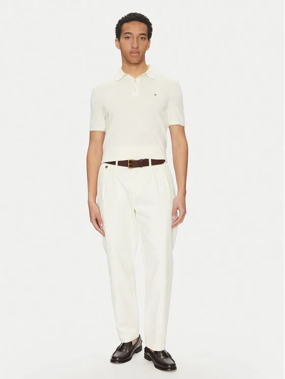 Поло regular fit Essential Tommy Hilfiger, бежевый — фото 2