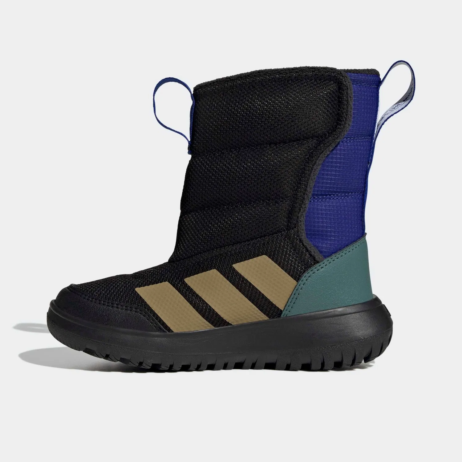 Детские зимние ботинки с водонепроницаемым верхом Adidas Sportswear, Core Black / Khaki / Preloved Teal — фото 3