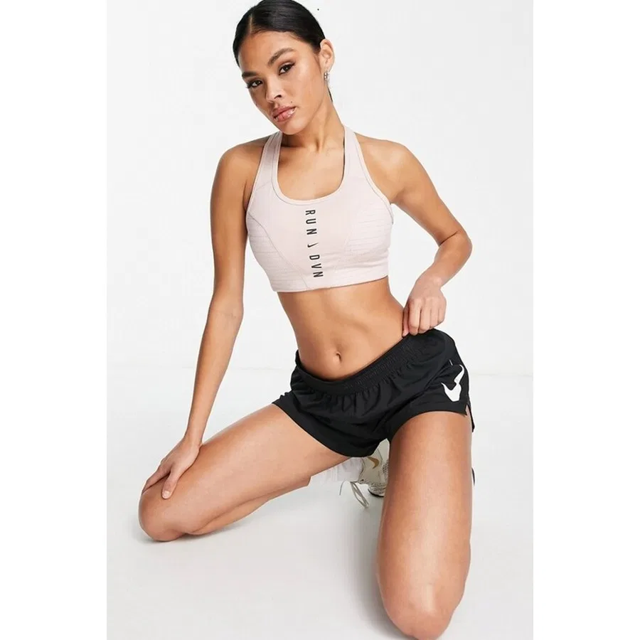 Спортивный бюстгальтер Nike Dri-FIT Swoosh Run Division, Розовый — фото 4