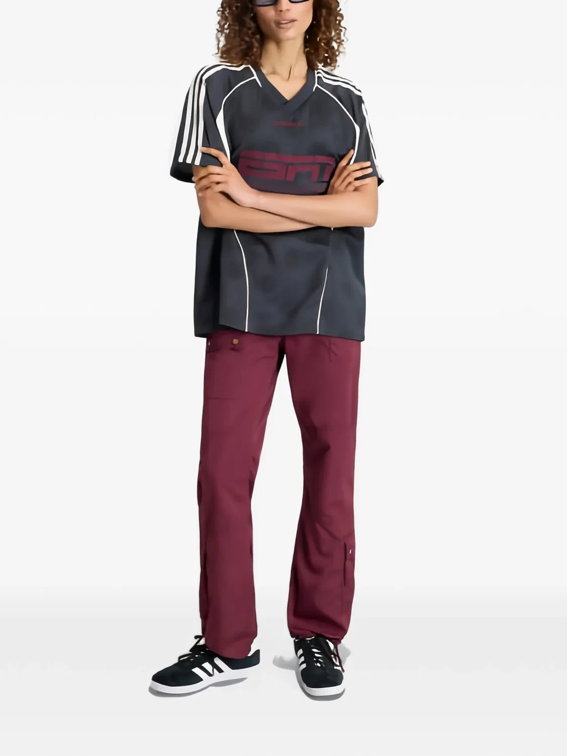 Футболка с сетчатыми панелями, серая Adidas, серый — фото 3