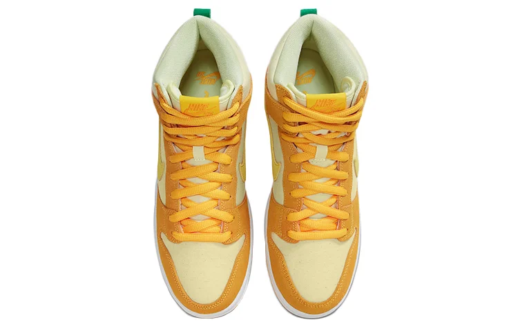 Кроссовки Nike SB Dunk High, кремово-желтый/оранжевый — фото 4