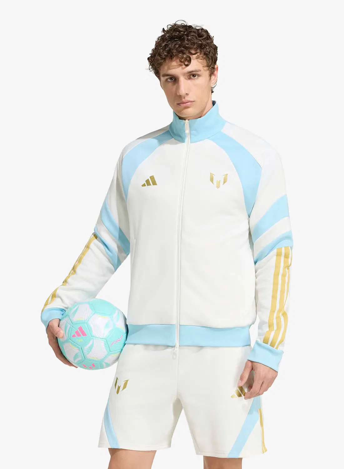 Олимпийка с мягкой интерлок-тканью Messi House of Tiro Adidas, белый