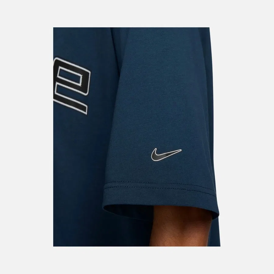 Футболка женская свободного кроя с принтом Sportswear Phoenix Graphic Loose Short-Sleeve Nike, Темно-синий — фото 4