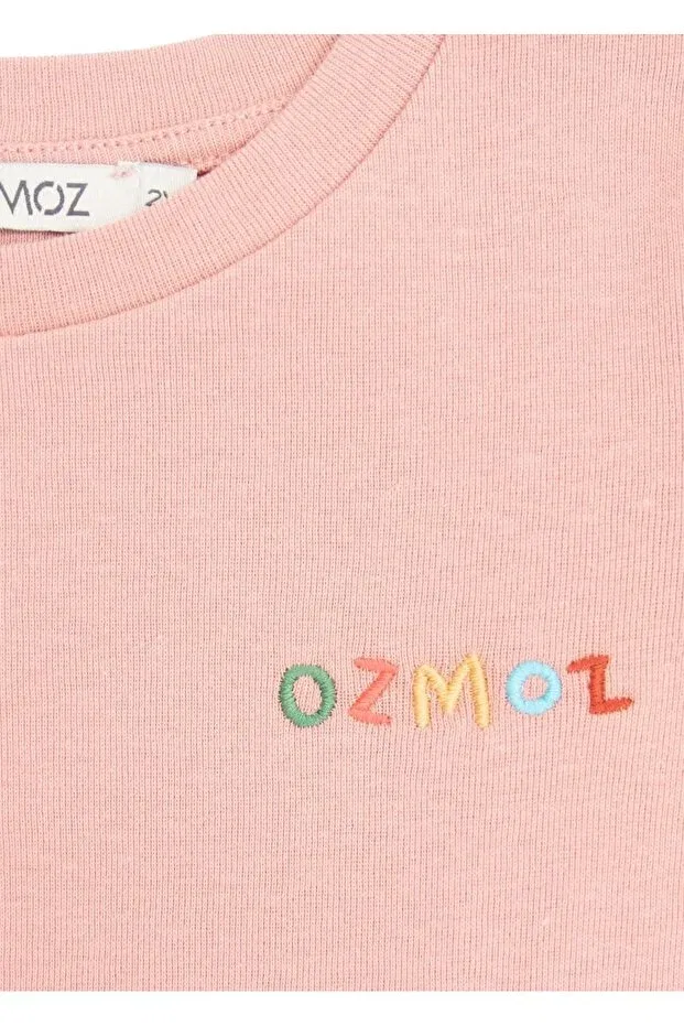 Детская футболка для девочек хлопковая с вышивкой Ozmoz By Mukadder Özden, Pink — фото 3