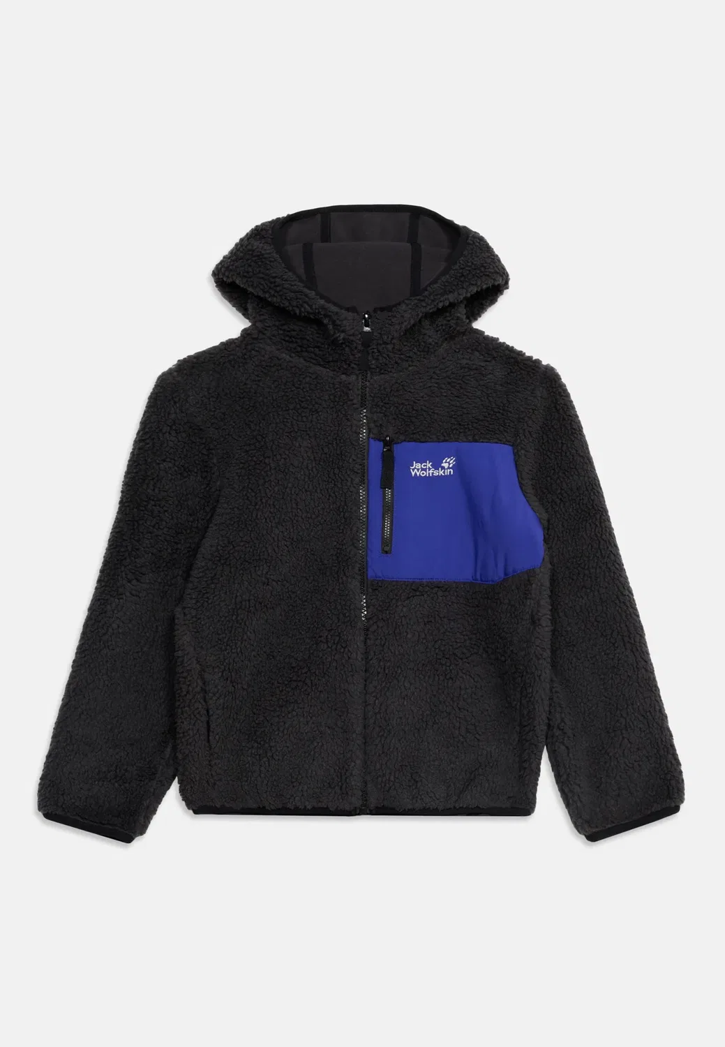Куртка с капюшоном Ice curl, унисекс - флисовая куртка Jack Wolfskin, Phantom/Glow Ink